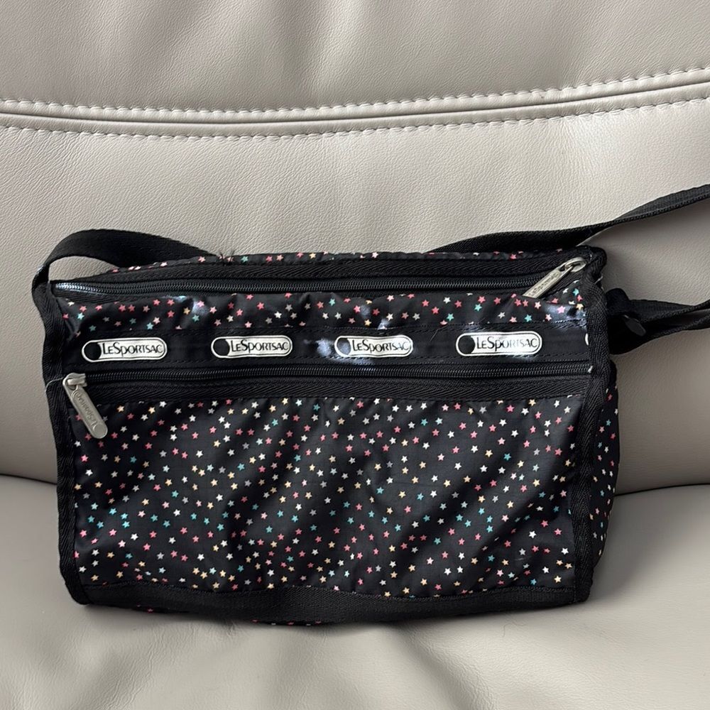 LeSportsac Black Starry Crossbody Bag